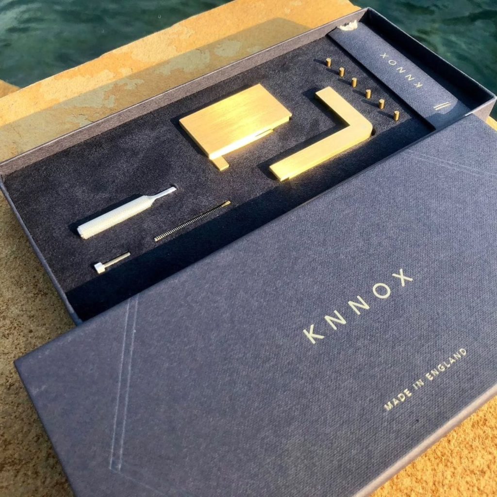 KNNOX brass lighter gift set in presentation box